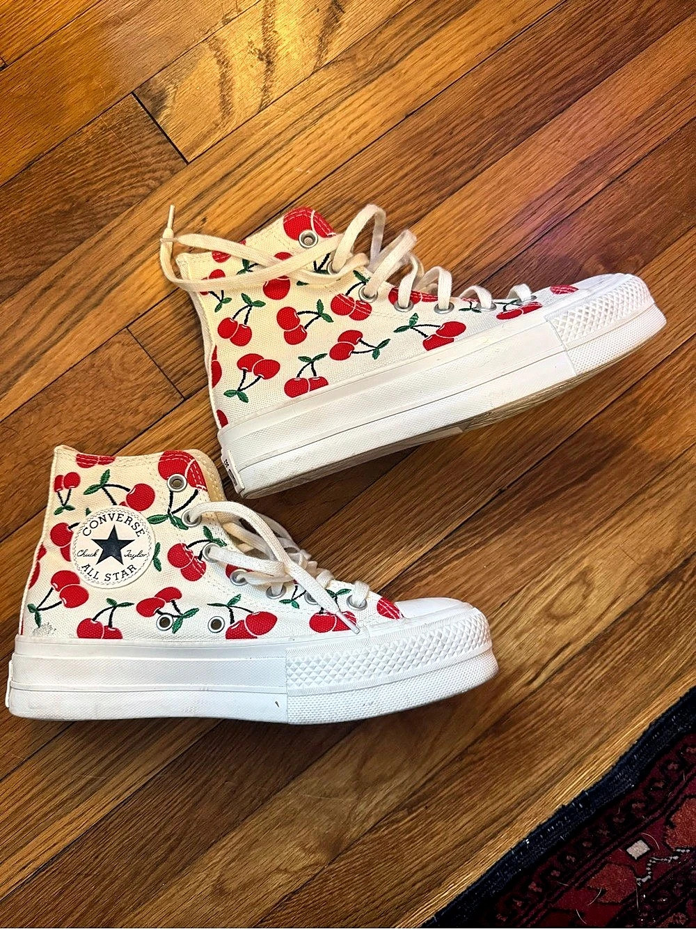 Women’s Converse Chuck Taylor All Star Lift Platform Embroidered Cherries